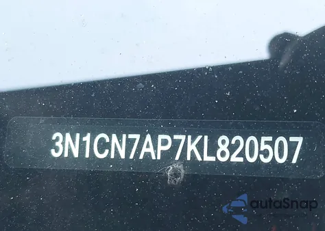 2019 Nissan Versa 1.6 S+ from USA, damaged, VIN 3N1CN7AP7KL820507